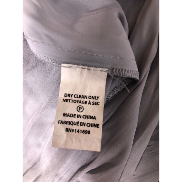 Ramy Brook Paris Dress Sleeveless Smocked Waist Blouson Mini Silver Small Petite - Picture 8 of 10